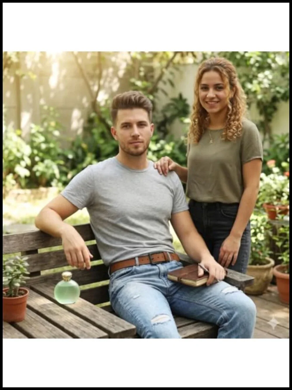 Men's Genuine Leather Casual Belt Handmade Full Grain with Gift Box